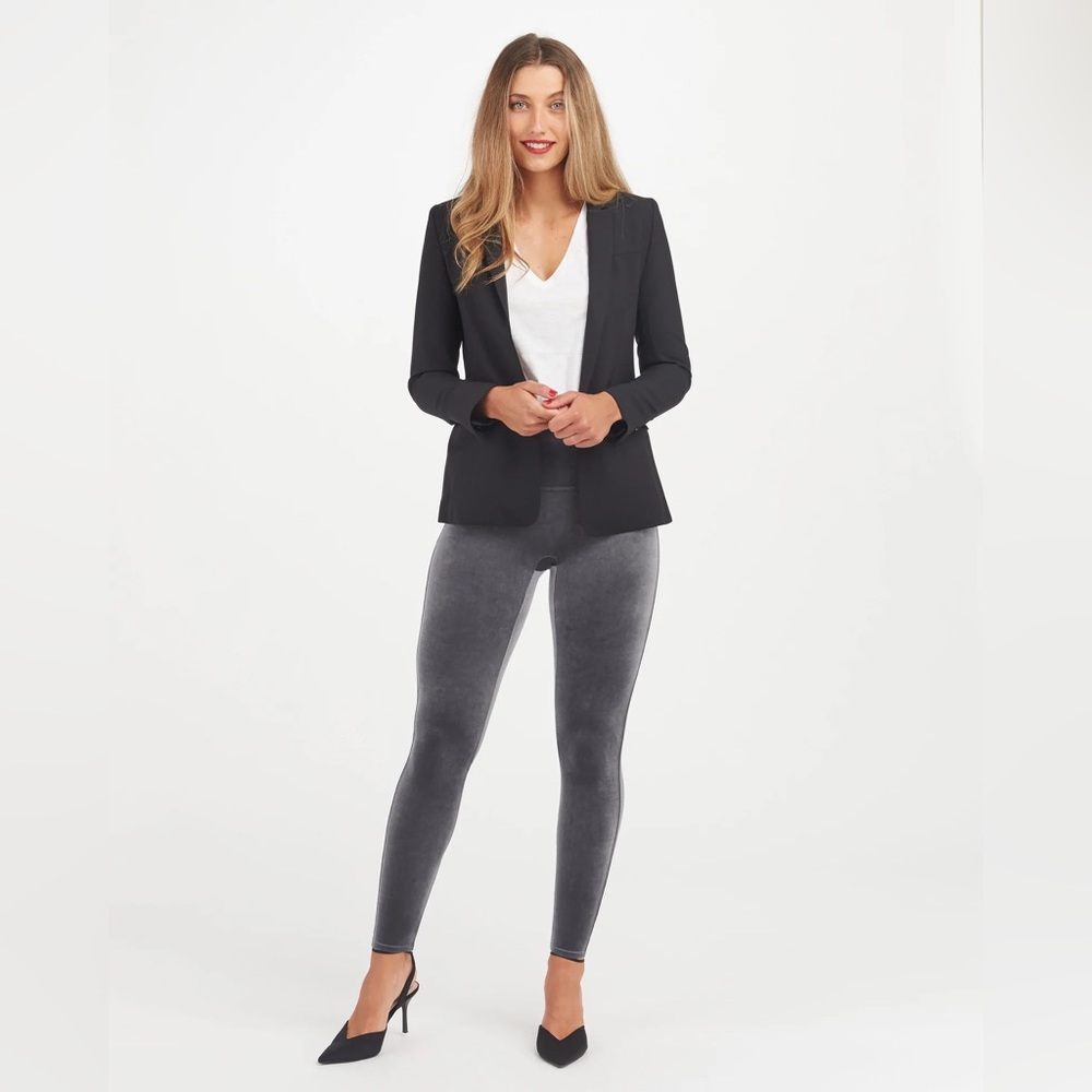 SPANX grey velvet legging